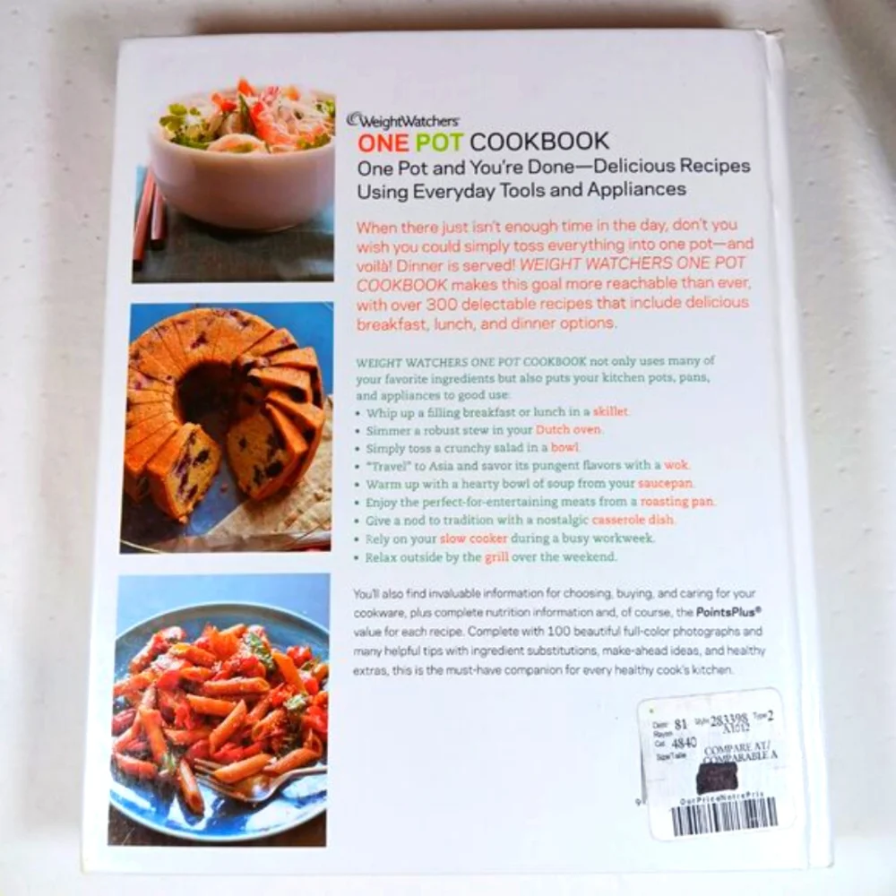 Weight Watchers Cookbook One Pot Recipes Healthy Eating Weight Loss Hard Cover - Picture 3 of 12